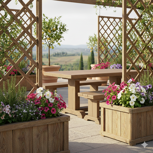 Allestimento primavera: arredare il verde con modularità ed eleganza