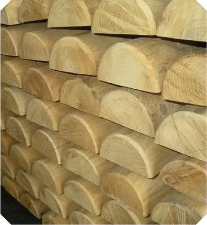 Mezzi pali in castagno torniti (su richiesta) HOLZ BRENZ srl