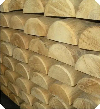 Mezzi pali in castagno torniti (su richiesta) HOLZ BRENZ srl