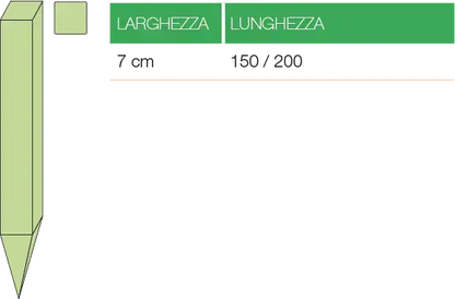 Pali in pino quadrati con punta HOLZ BRENZ srl