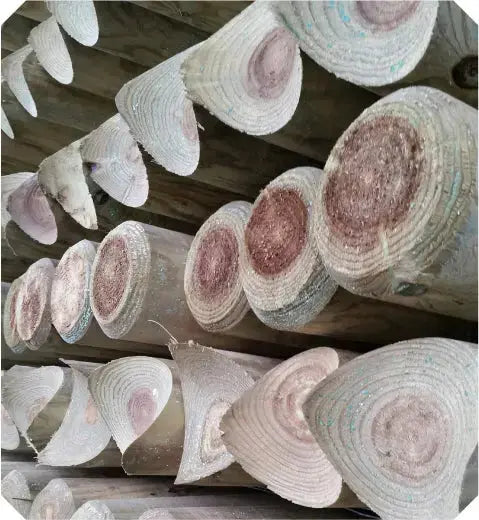 Pali in pino tondi torniti con sella HOLZ BRENZ srl
